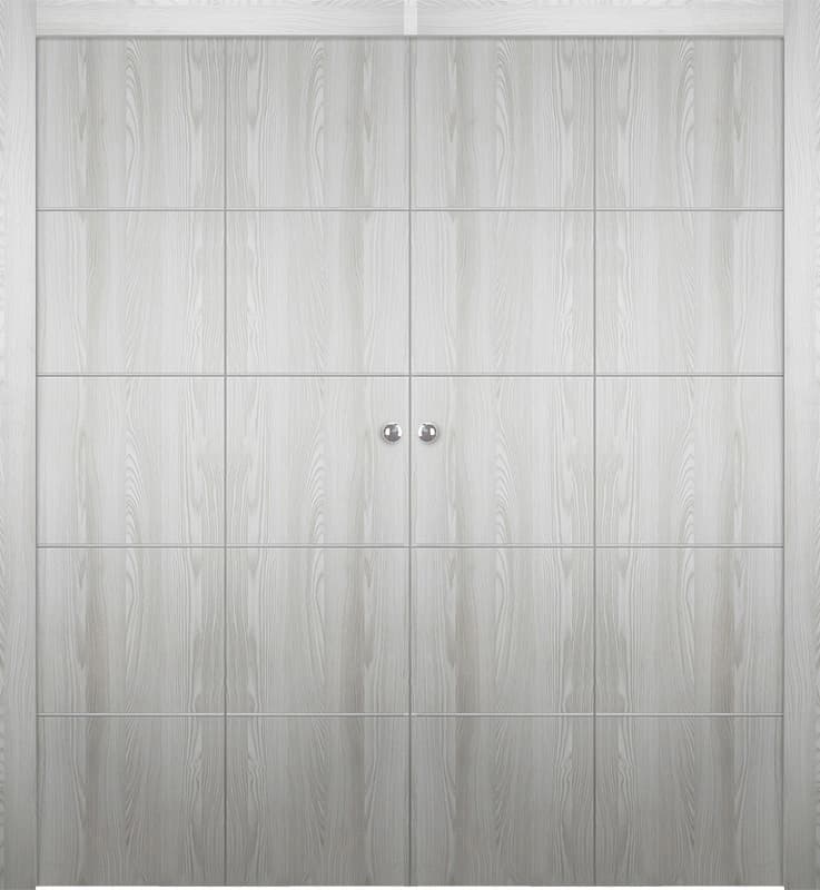 OPTIMA 4H RIBEIRA ASH DOUBLE BI-FOLD BELLDINNI MODERN INTERIOR DOOR - 1
