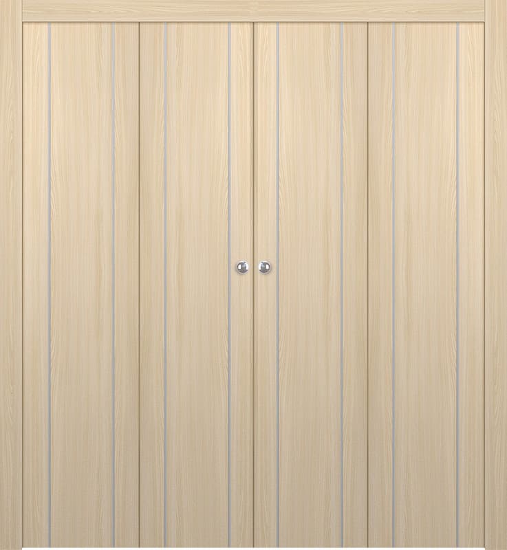 OPTIMA 2U LOIRE ASH DOUBLE BI-FOLD DOORS BELLDINNI MODERN INTERIOR DOOR - 1