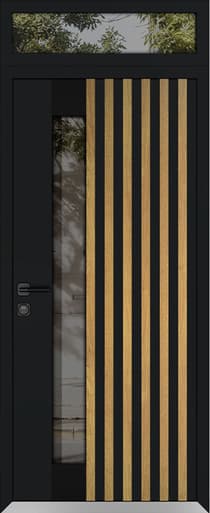 Single metal-aluminum modern exterior door Cynex 6113 - 4