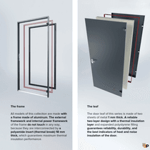 Single metal-aluminum modern exterior door Cynex 6777 A - 11