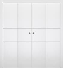 OPTIMA 2H SNOW WHITE DOUBLE BI-FOLD BELLDINNI MODERN INTERIOR DOOR - 1