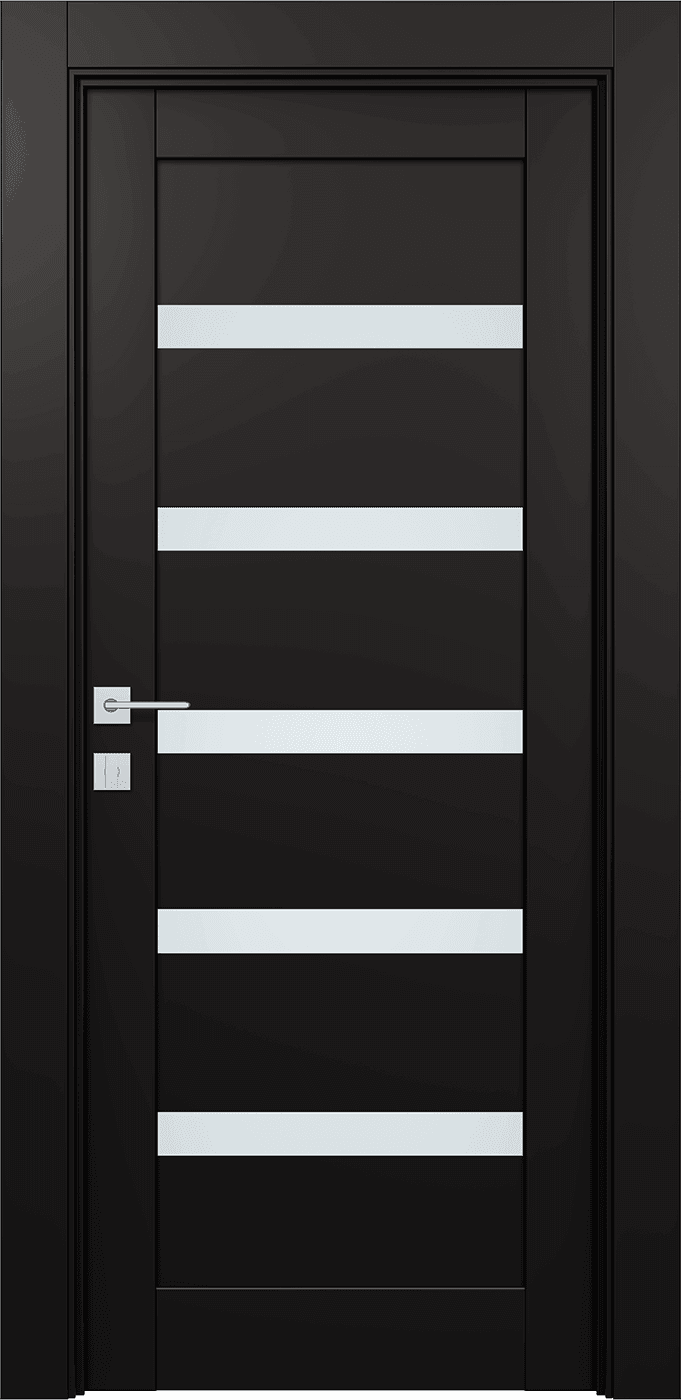 LEORA VETRO BLACK MATTE SWING BELLDINNI MODERN INTERIOR DOOR - 1