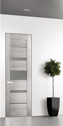 AVON 07-03 VETRO RIBEIRA ASH DOUBLE INVISIBLE METAL FRAME BELLDINNI MODERN INTERIOR DOOR - 1