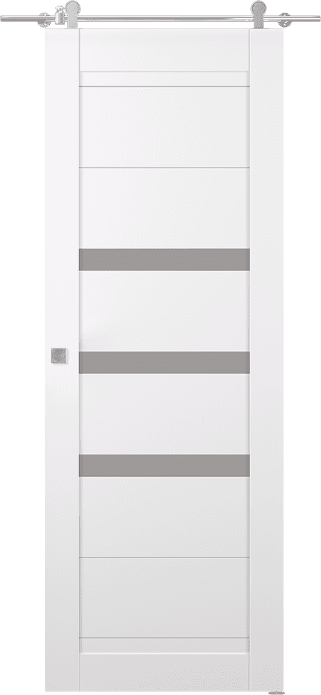 DORA VETRO SNOW WHITE BARN BELLDINNI MODERN INTERIOR DOOR - 1