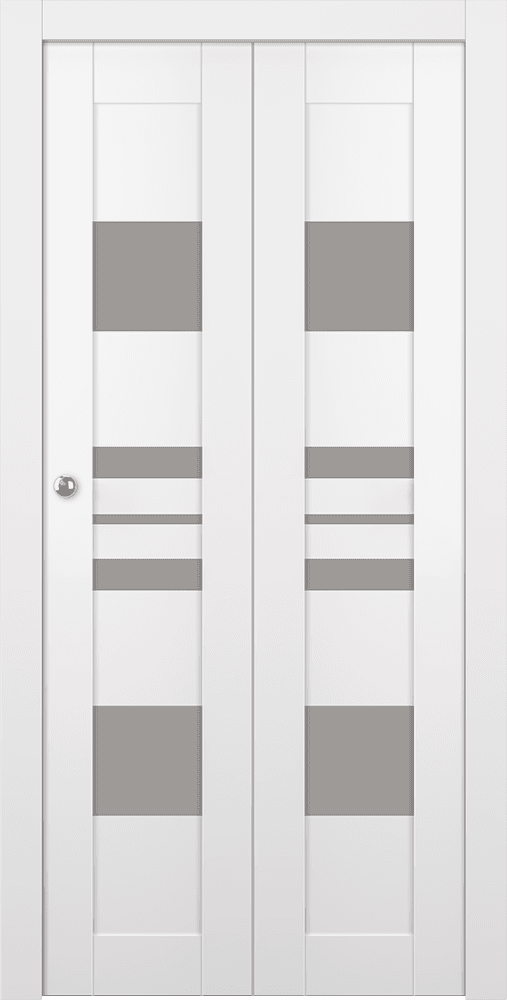 ROMI VETRO SNOW WHITE BI-FOLD BELLDINNI MODERN INTERIOR DOOR - 1