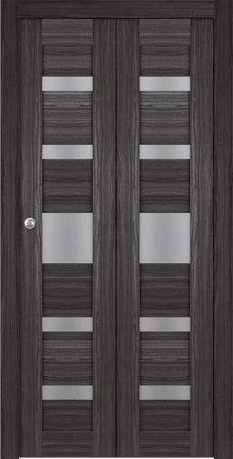 GINA VETRO GRAY OAK DOUBLE BI-FOLD DOORS BELLDINNI MODERN INTERIOR DOOR - 1