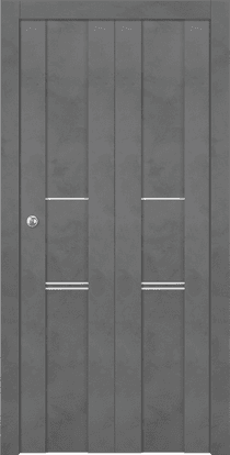 AVON 01 3H DARK URBAN BI-FOLD BELLDINNI MODERN INTERIOR DOOR - 1