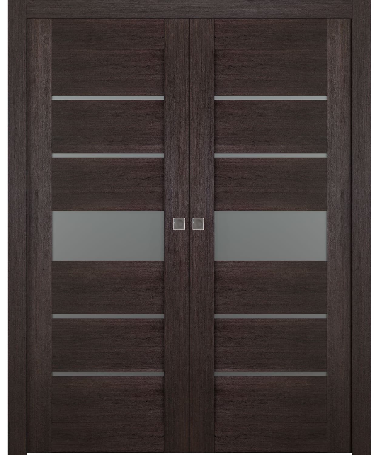AVON 07-06 VETRO VERALINGA OAK DOUBLE POCKET BELLDINNI MODERN INTERIOR DOOR - 1