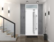 Single Modern Steel Exterior Door Deux 1713 White - 9
