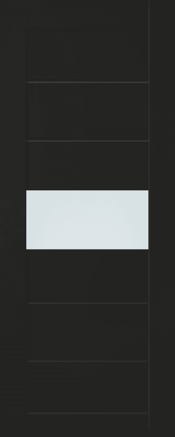 EDNA VETRO BLACK MATTE SLAB BELLDINNI MODERN INTERIOR DOOR - 1