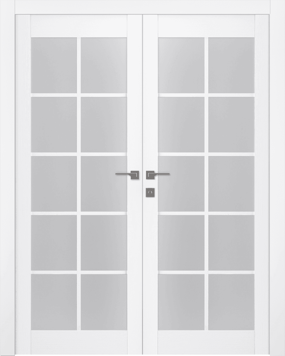 PALLADIO 10 LITE VETRO BIANCO NOBLE DOUBLE BELLDINNI MODERN INTERIOR DOOR - 1