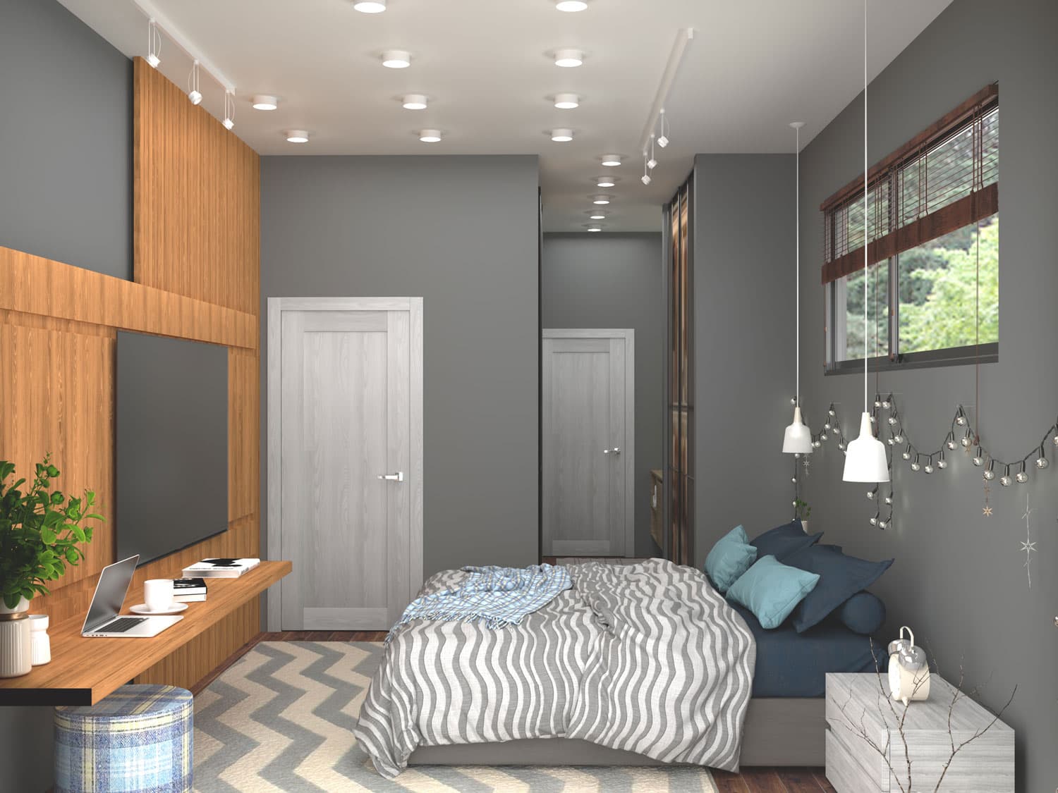 AVON 07 RIBEIRA ASH SWING BELLDINNI MODERN INTERIOR DOOR - 2