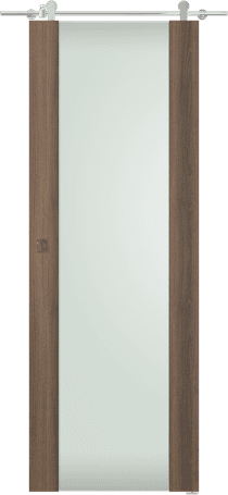 AVON 202 VETRO PECAN NUTWOOD BARN DOORS BELLDINNI MODERN INTERIOR DOOR - 1