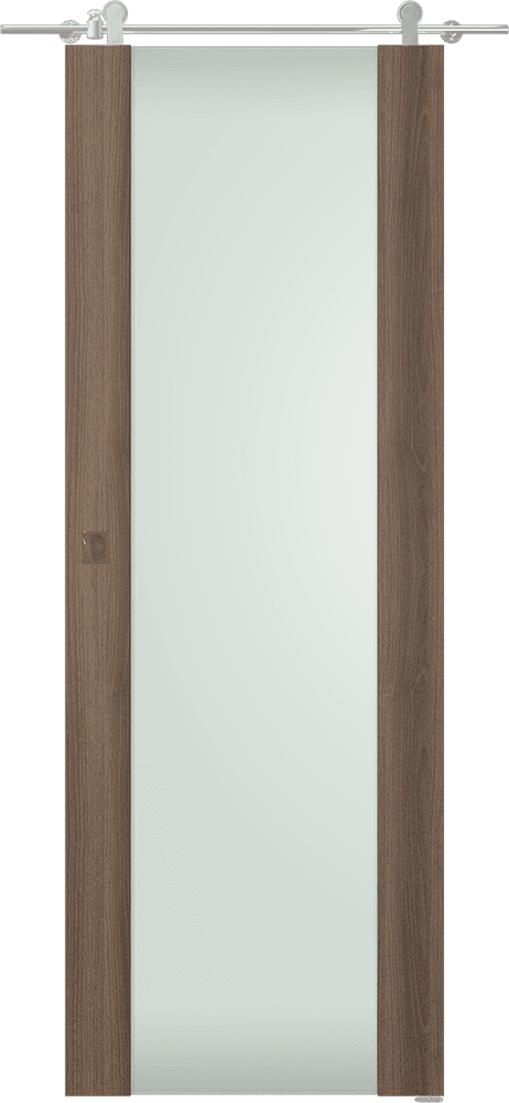 AVON 202 VETRO PECAN NUTWOOD BARN DOORS BELLDINNI MODERN INTERIOR DOOR - 1