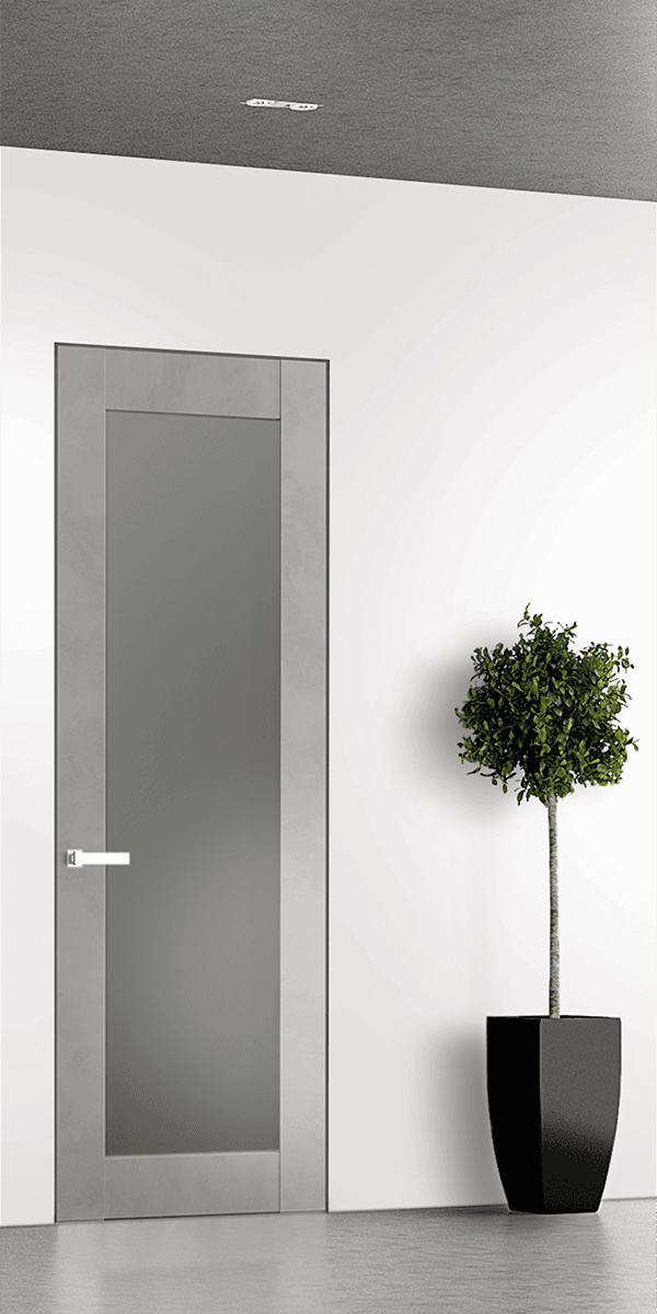 AVON 207 VETRO LIGHT URBAN INVISIBLE METAL FRAME BELLDINNI MODERN INTERIOR DOOR
