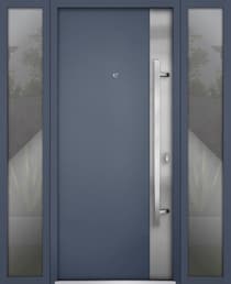 Single Modern Steel Exterior Door Deux 0729 - 3