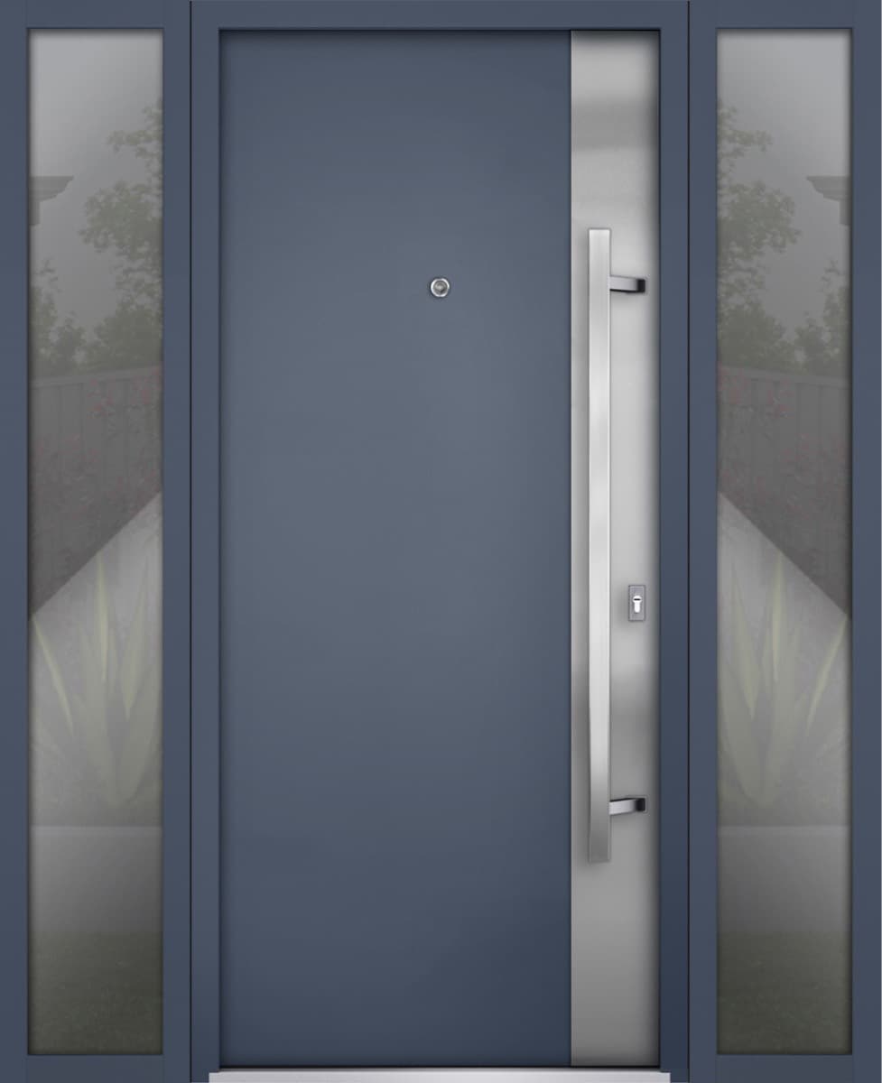 Single Modern Steel Exterior Door Deux 0729 - 3