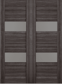 VITA VETRO GRAY OAK DOUBLE BARN BELLDINNI MODERN INTERIOR DOOR - 2