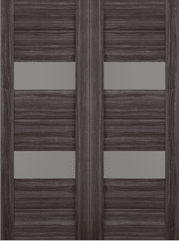 VITA VETRO GRAY OAK DOUBLE BARN BELLDINNI MODERN INTERIOR DOOR - 2