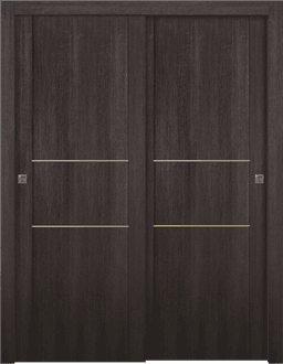AVON 01 2H GOLD VERALINGA OAK BYPASS DOORS BELLDINNI MODERN INTERIOR DOOR - 1
