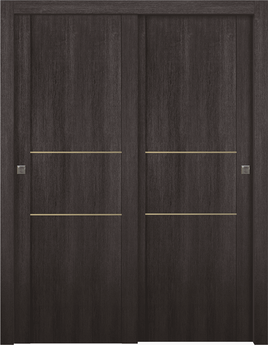 AVON 01 2H GOLD VERALINGA OAK BYPASS DOORS BELLDINNI MODERN INTERIOR DOOR - 1