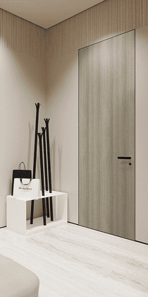 OPTIMA SHAMBOR DOUBLE INVISIBLE METAL FRAME BELLDINNI MODERN INTERIOR DOOR - 2