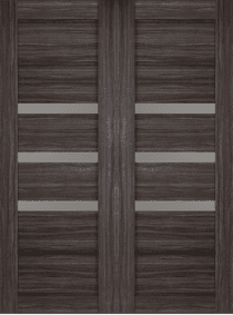 RITA VETRO GRAY OAK DOUBLE BI-FOLD BELLDINNI MODERN INTERIOR DOOR - 2