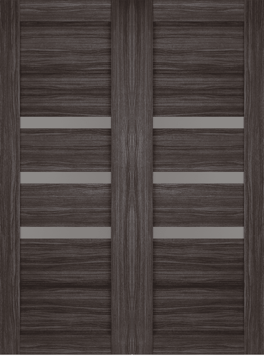 RITA VETRO GRAY OAK DOUBLE BI-FOLD BELLDINNI MODERN INTERIOR DOOR - 2