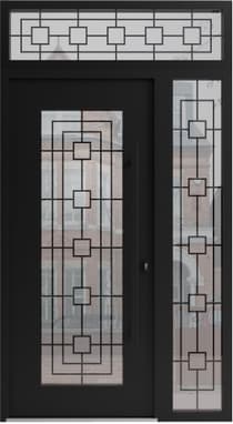 Single wrought iron modern exterior door Iron 1688 - 5