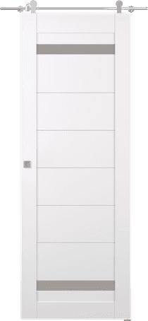 PERLA VETRO SNOW WHITE BARN BELLDINNI MODERN INTERIOR DOOR - 1