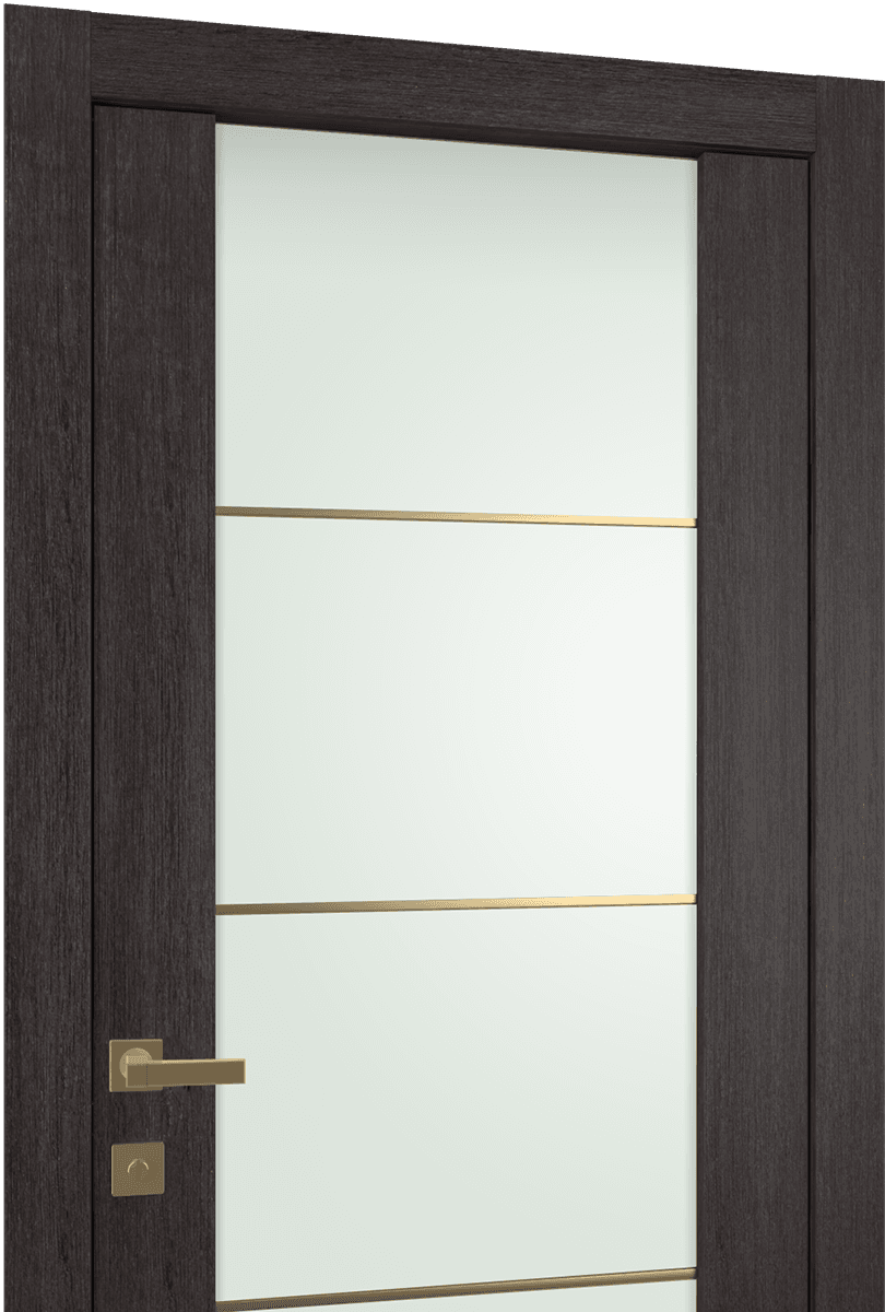 AVON 202 4H GOLD STRIPS VETRO VERALINGA OAK DOUBLE INVISIBLE METAL FRAME BELLDINNI MODERN INTERIOR DOOR - 3