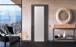 AVANTI 202 VETRO BLACK APRICOT SWING BELLDINNI MODERN INTERIOR DOOR - 2