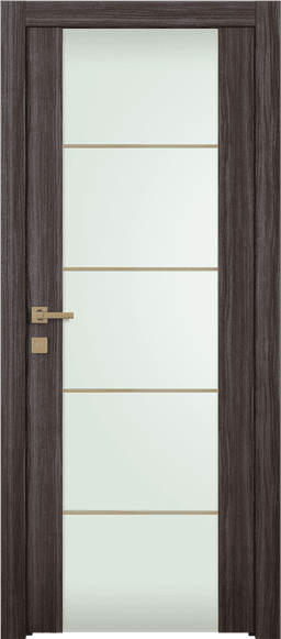 PALLADIO 202 4H GOLD STRIPS VETRO GRAY OAK SWING DOORS BELLDINNI MODERN INTERIOR DOOR - 1