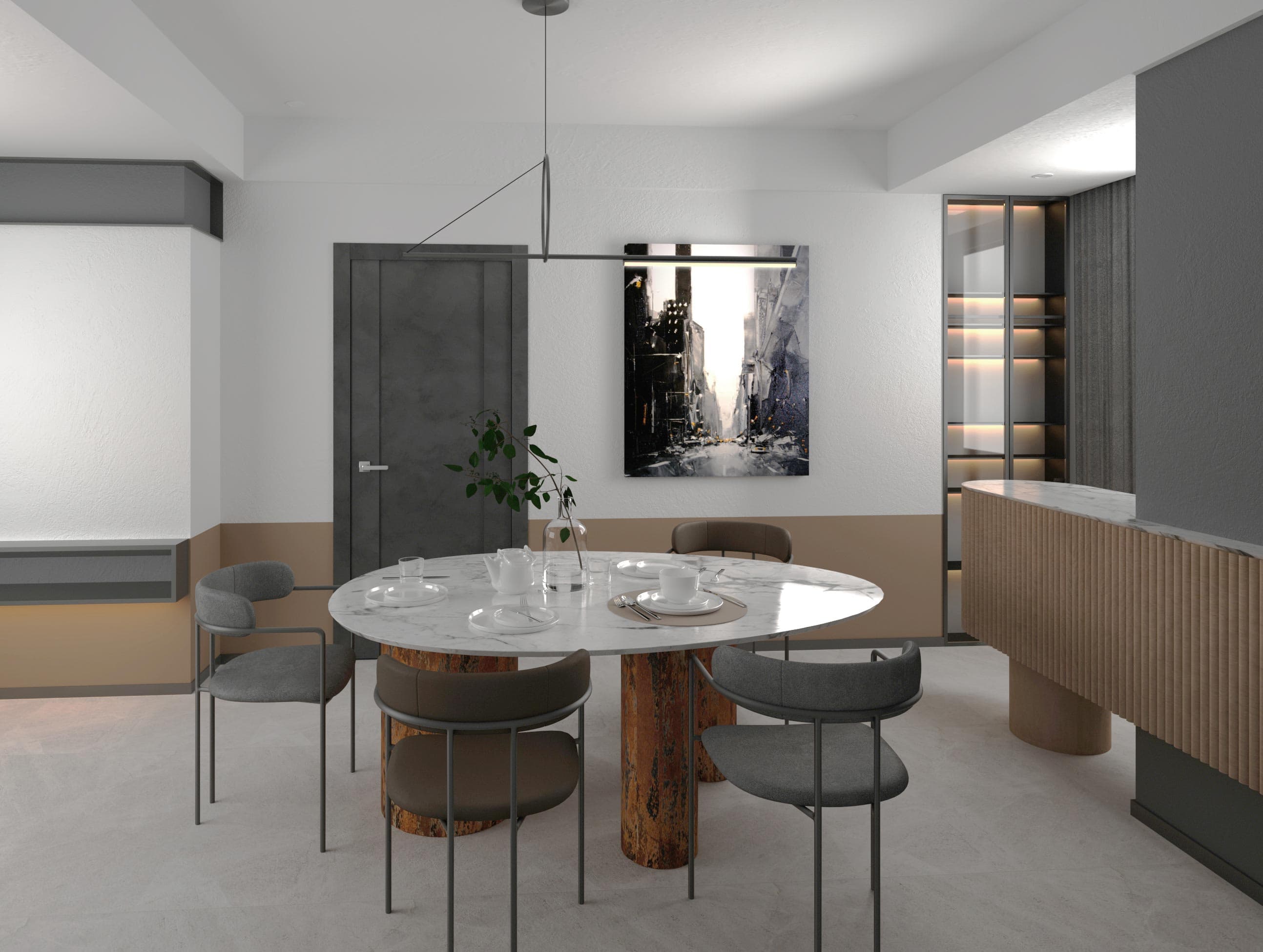 AVON 01 DARK URBAN SWING BELLDINNI MODERN INTERIOR DOOR - 2