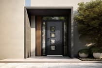 Single metal-aluminum modern exterior door Cynex 6106 - 10