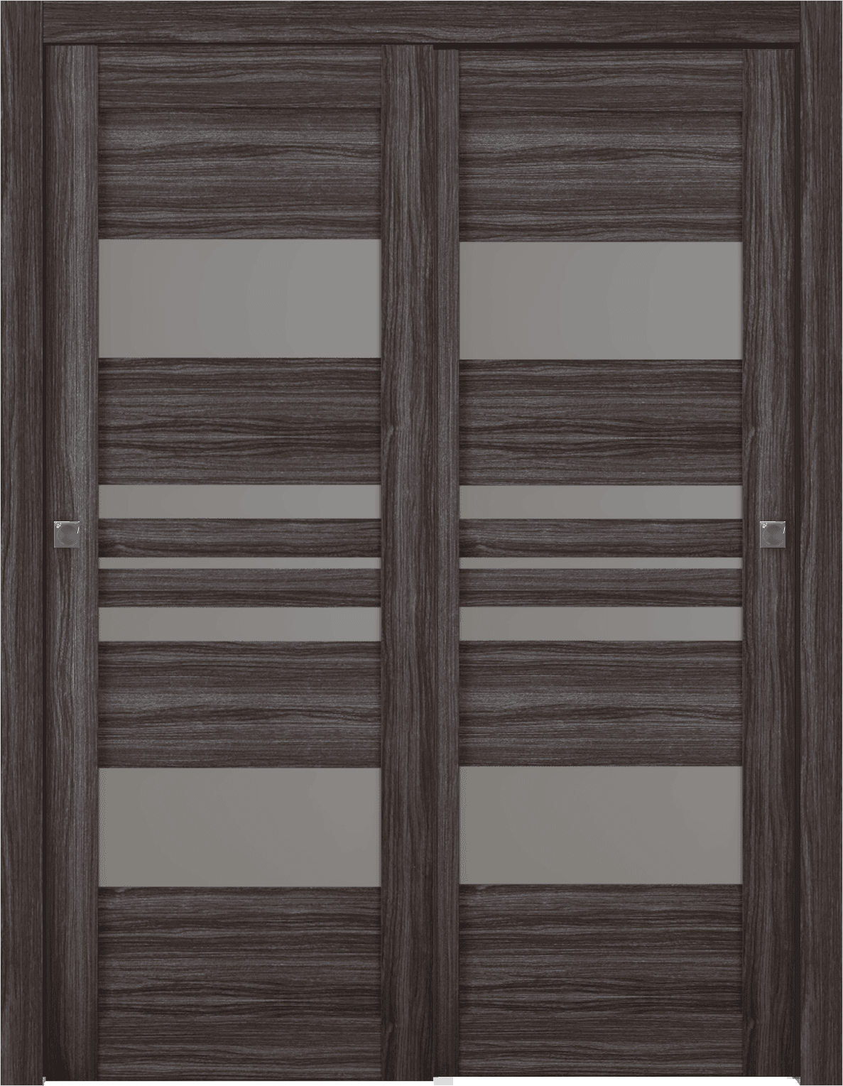 ROMI VETRO GRAY OAK BYPASS BELLDINNI MODERN INTERIOR DOOR - 1