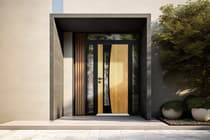 Single metal-aluminum modern exterior door Cynex 6116 - 11
