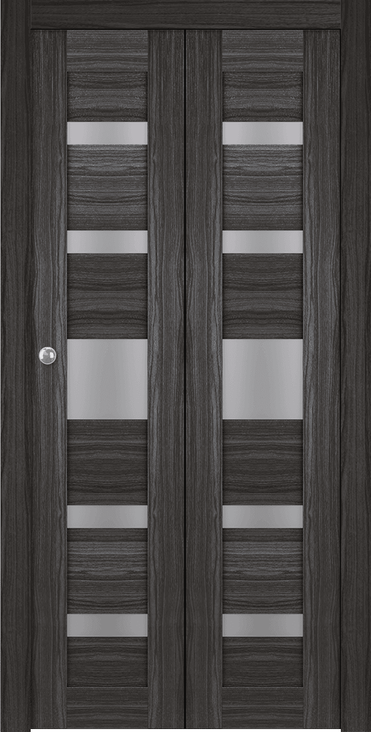 GINA VETRO GRAY OAK BI-FOLD DOORS BELLDINNI MODERN INTERIOR DOOR
