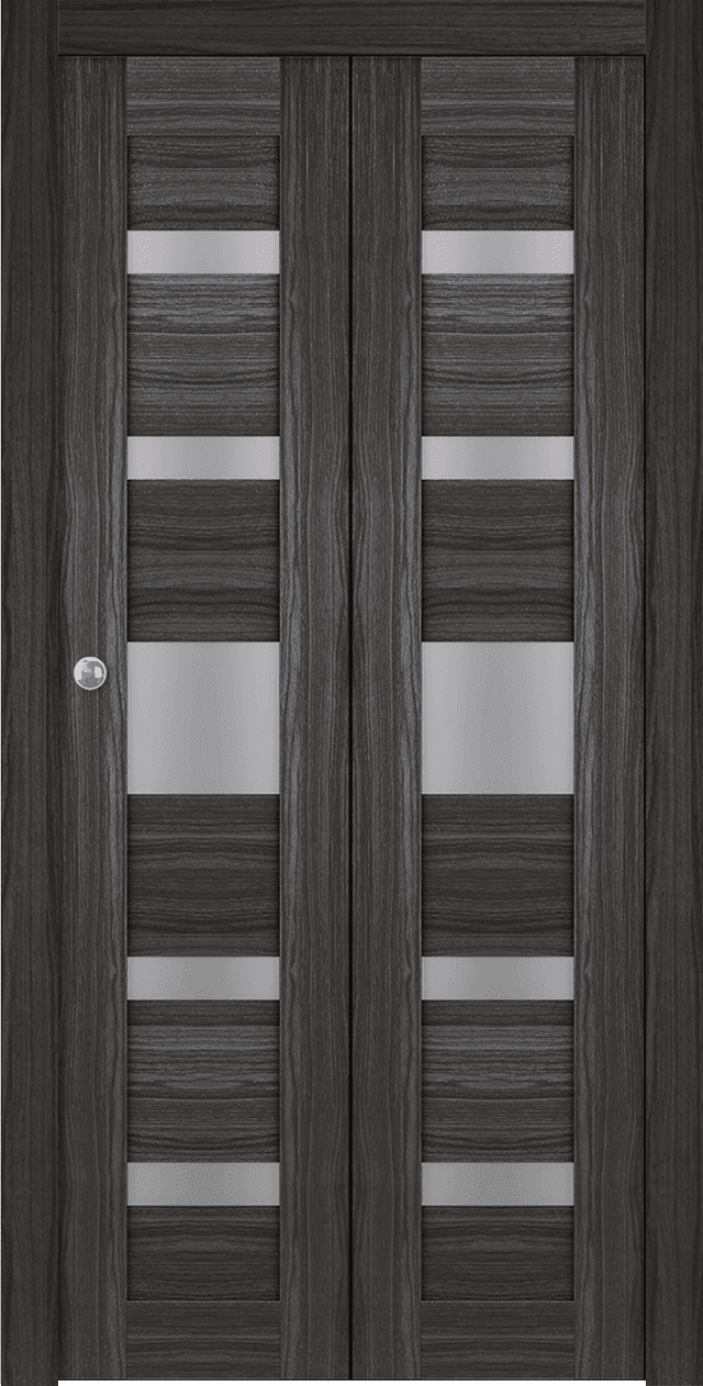 GINA VETRO GRAY OAK BI-FOLD DOORS BELLDINNI MODERN INTERIOR DOOR