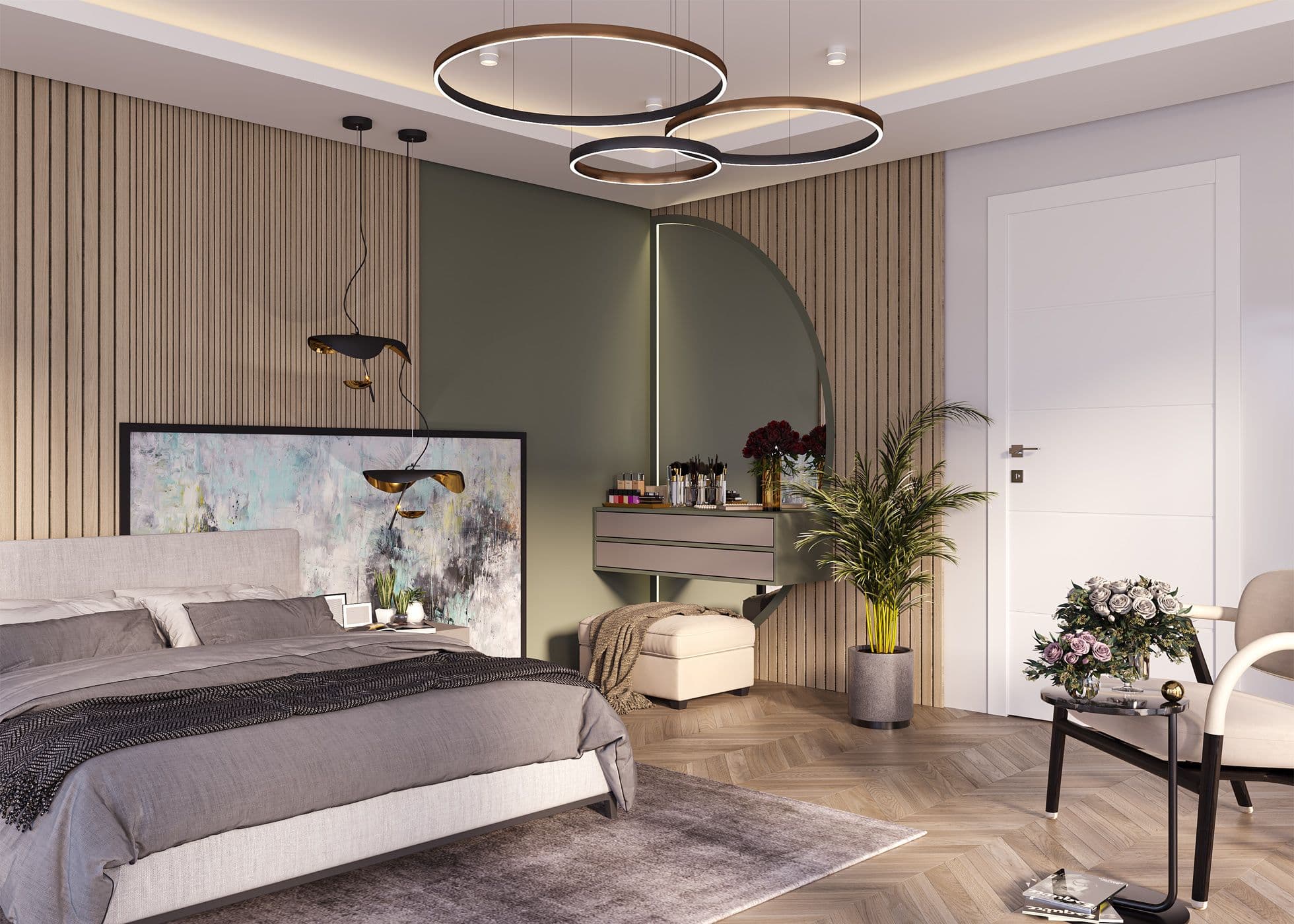 ARVIKA POLAR WHITE SWING BELLDINNI MODERN INTERIOR DOOR - 3