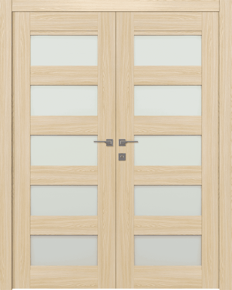 AVON 07-07 VETRO LOIRE ASH DOUBLE DOORS BELLDINNI MODERN INTERIOR DOOR - 1