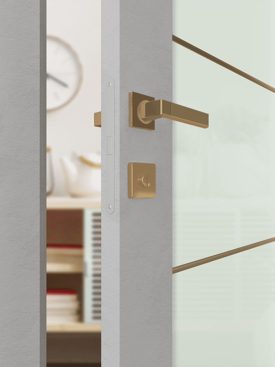 AVON 202 4H GOLD STRIPS VETRO LIGHT URBAN DOUBLE DOORS BELLDINNI MODERN INTERIOR DOOR - 3