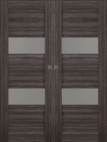 BERTA VETRO GRAY OAK DOUBLE MAGIC BELLDINNI MODERN INTERIOR DOOR - 1