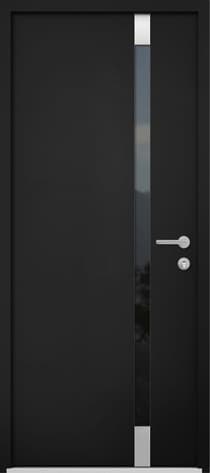 Single metal-aluminum modern exterior door Cynex 6777 A - 1