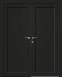 SHAKER 1 PANEL BLACK MATTE CLOSET BELLDINNI MODERN INTERIOR DOOR - 1