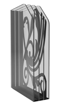 Single wrought iron modern exterior door Iron 1601 - 11