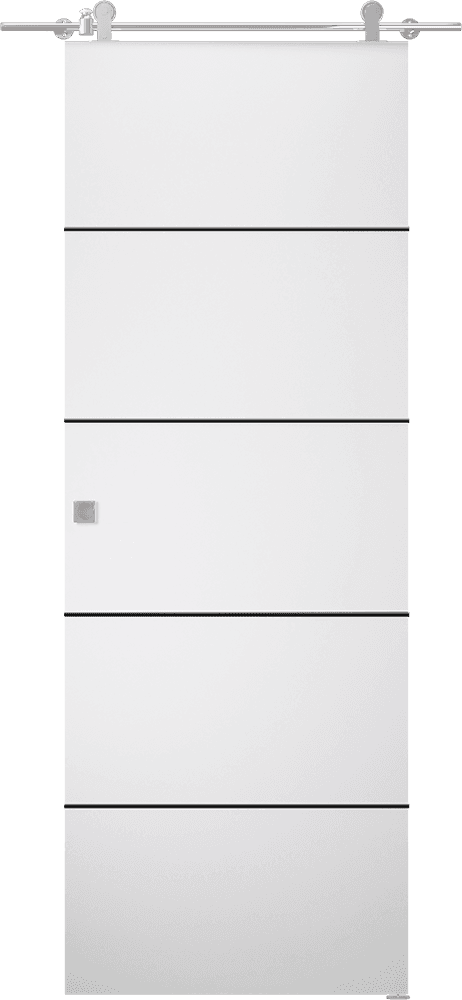 SMART PRO 4H BLACK POLAR WHITE BARN DOORS BELLDINNI MODERN INTERIOR DOOR - 1