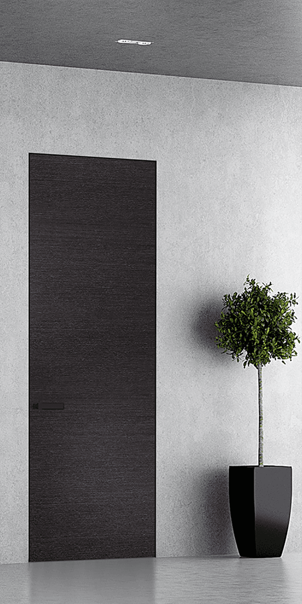 AVANTI BLACK APRICOT DOUBLE INVISIBLE METAL FRAME BELLDINNI MODERN INTERIOR DOOR - 1