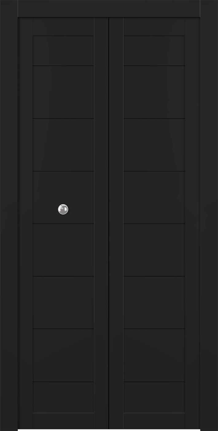 ERMI BLACK MATTE DOUBLE BI-FOLD BELLDINNI MODERN INTERIOR DOOR - 1