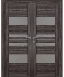 ROMI VETRO GRAY OAK DOUBLE BELLDINNI MODERN INTERIOR DOOR - 1